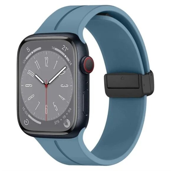 Apple Watch Band Waterproof Magnetic Adjustable Stylish Strap Watch Band - Blue - Picture 4 of 6